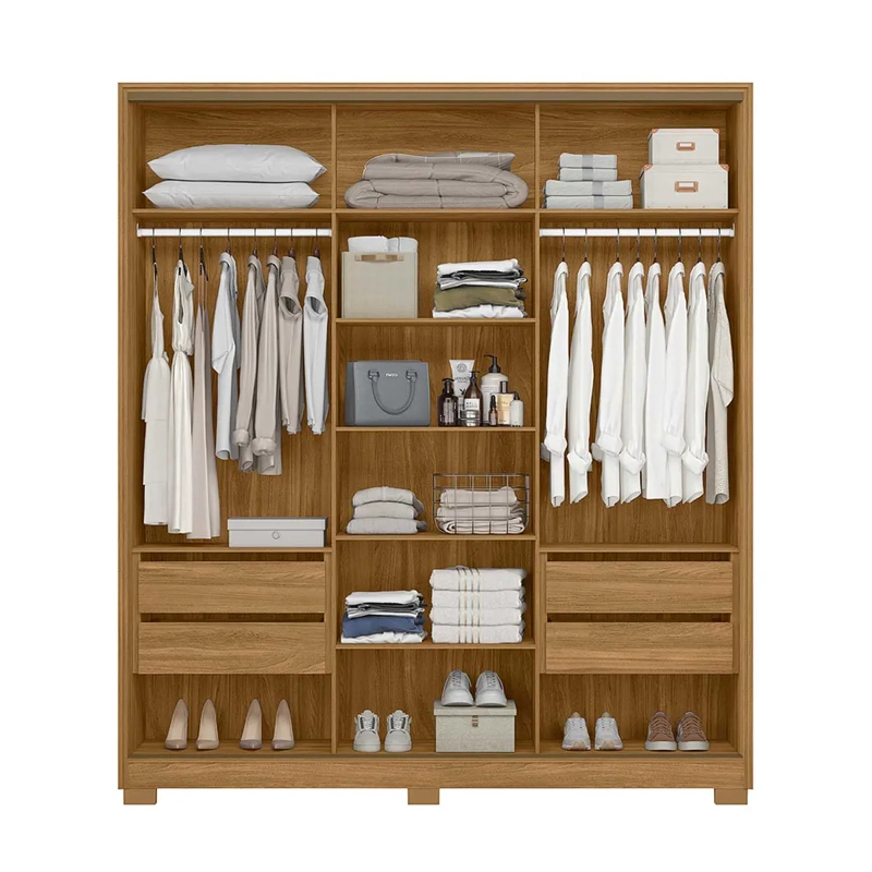 CLOSET 3 PUERTAS DALLAS FREIJO OFF WHITE CON ESPEJO. - 2