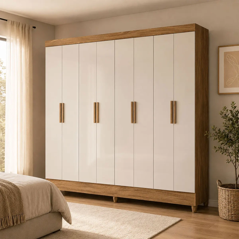 CLOSET 8 PUERTAS MARAJO FREIJO OFF WHITE. - 1