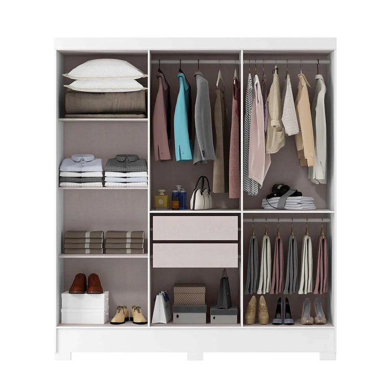 CLOSET 6 PUERTAS NATIVO BLANCO 200,6 X 175,2 X 46,2 - 2