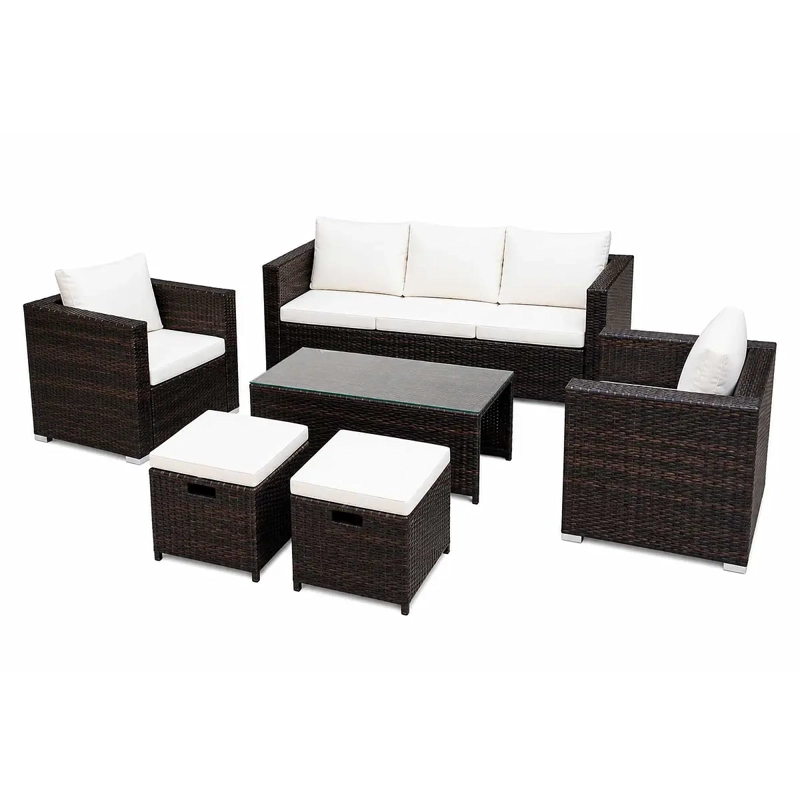 JUEGO DE TERRAZA GALES CON SOFA 3C CHOCOLATE - 2