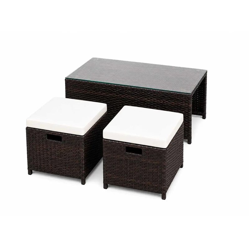 JUEGO DE TERRAZA GALES CON SOFA 3C CHOCOLATE - 9