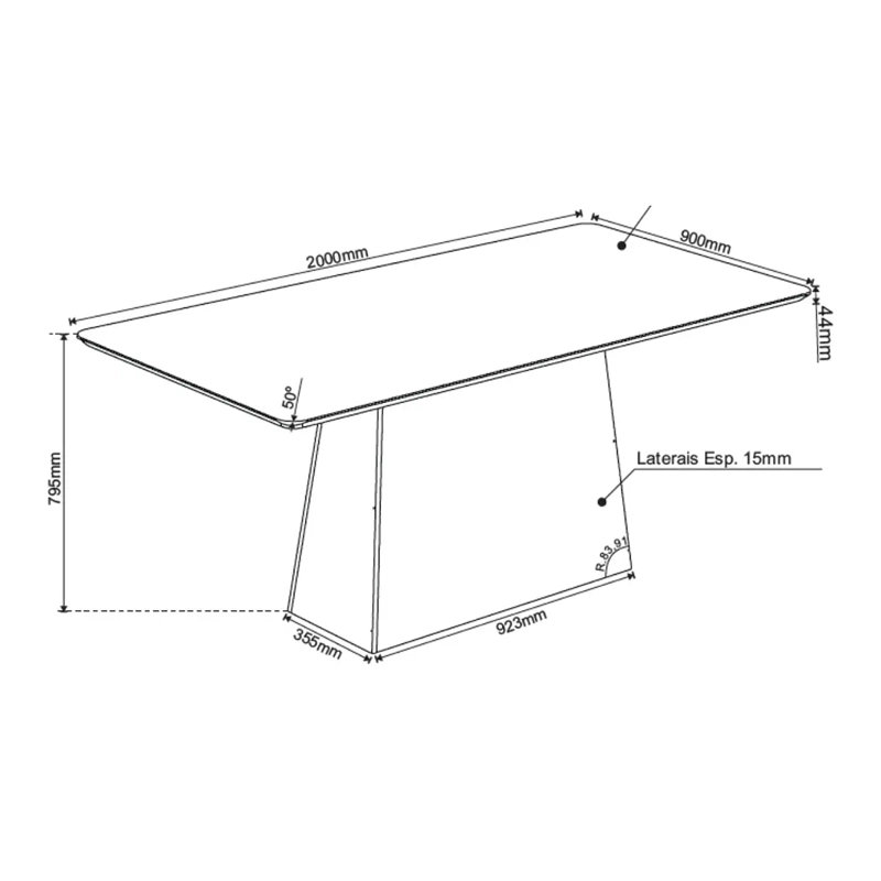 JUEGO DE COMEDOR 8 SILLAS VALERIO BEIGE 79,5 X 90 X 200 CM - 5