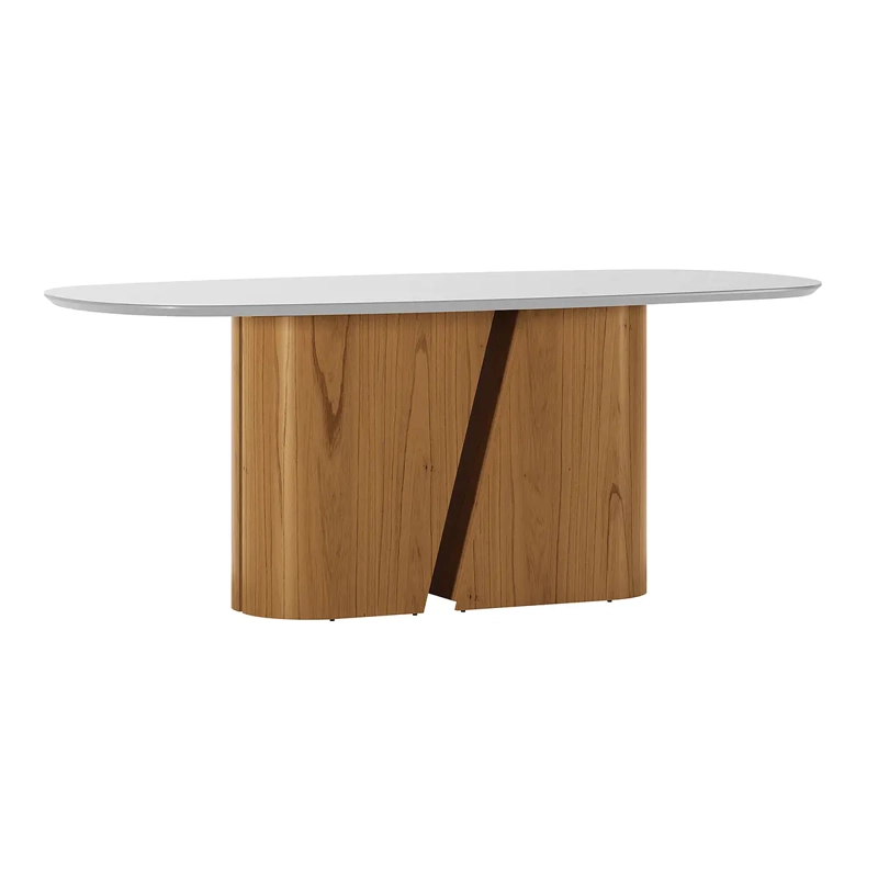 JUEGO DE COMEDOR 2.00 YASMIN VIDRIO 8 SILLAS BEIGE - 3