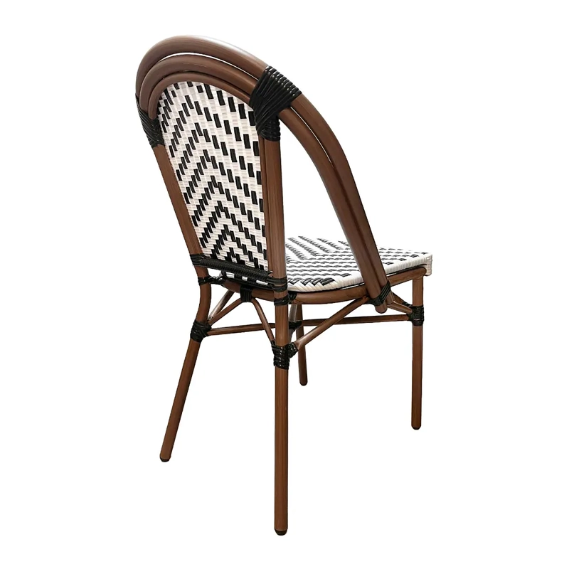 SILLA PARISINA CHEVRON BLANCO/NEGRO 2 UNIDADES - 4