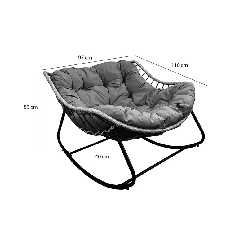 SILLA MECEDORA ROCKING CHAIR NATAL MARFIL - 9