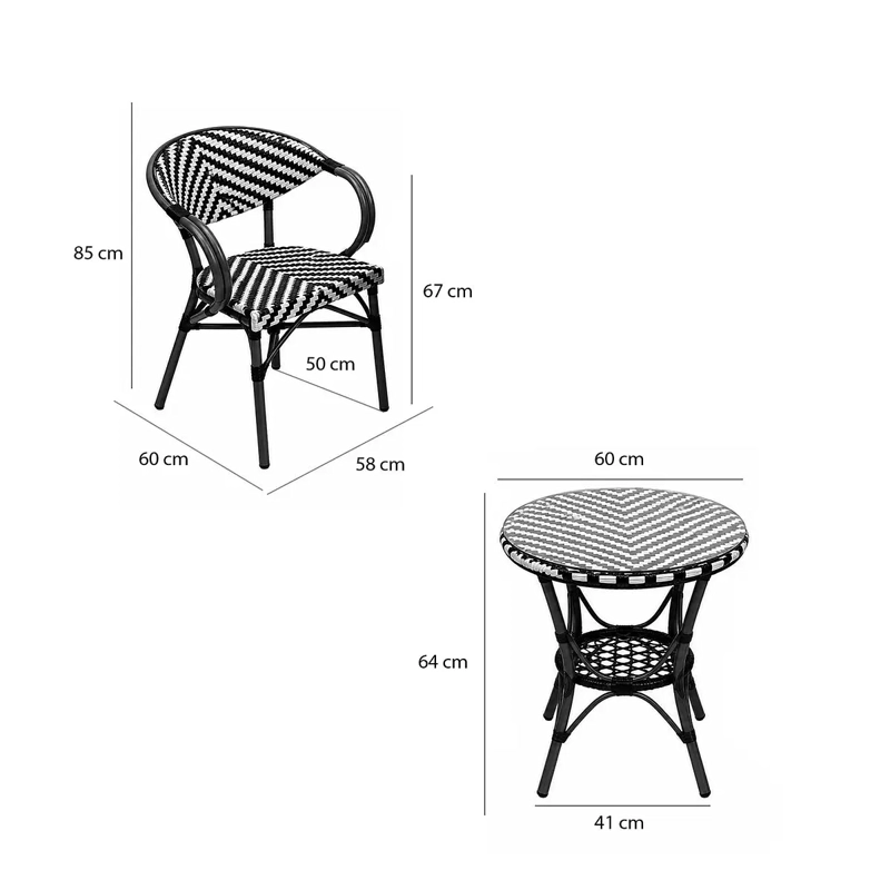 SET DE BALCON PARISINO CHEVRON - 5