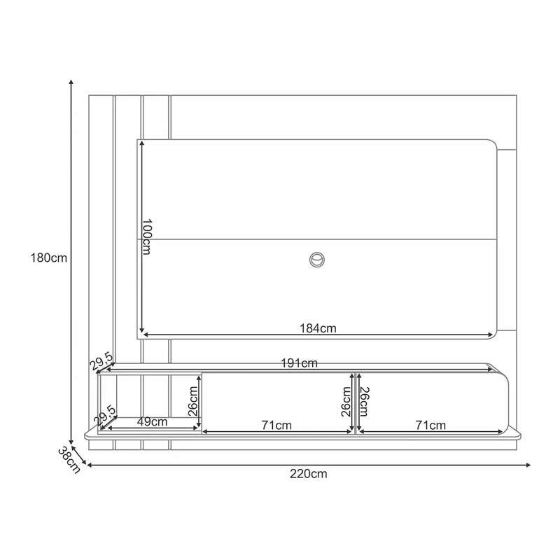 HOME TV 75 PANEL LUMEN LUZ LED 2.2 CINAMOMO OFF WHITE - 5