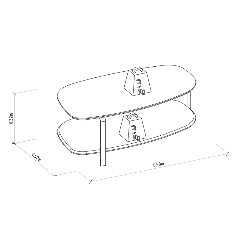 MESA DE CENTRO OLIMPO OFF WHITE - 7