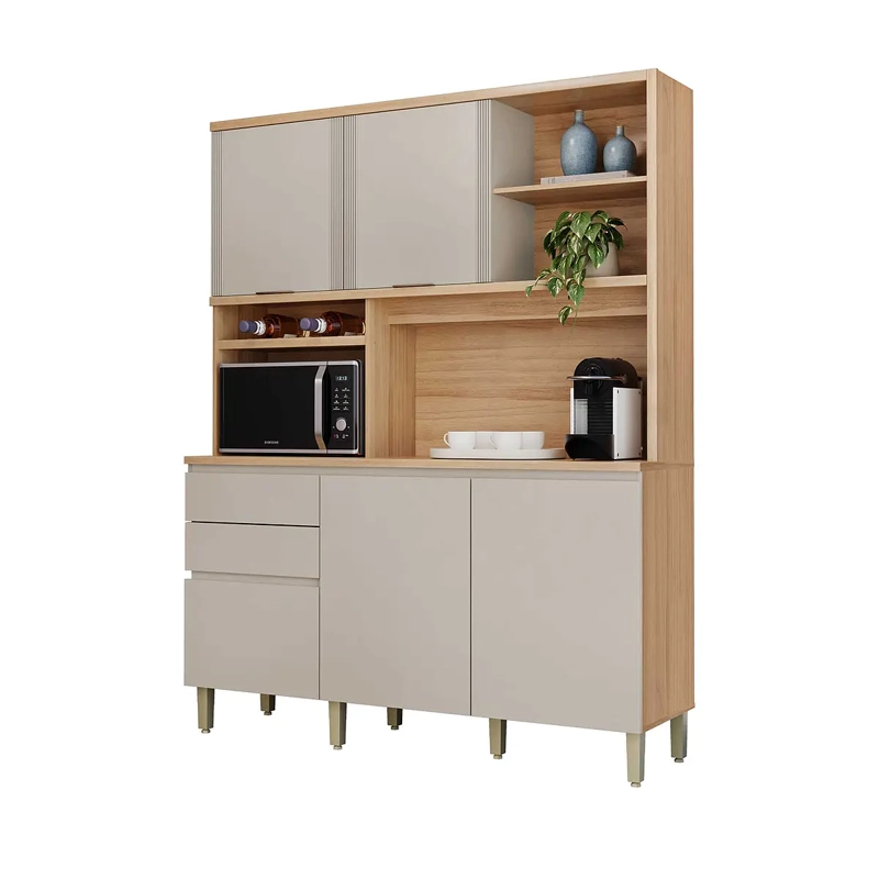 KIT COCINA AUSTIN 1.65M JEQUITIBA GRIS MATTE - 3