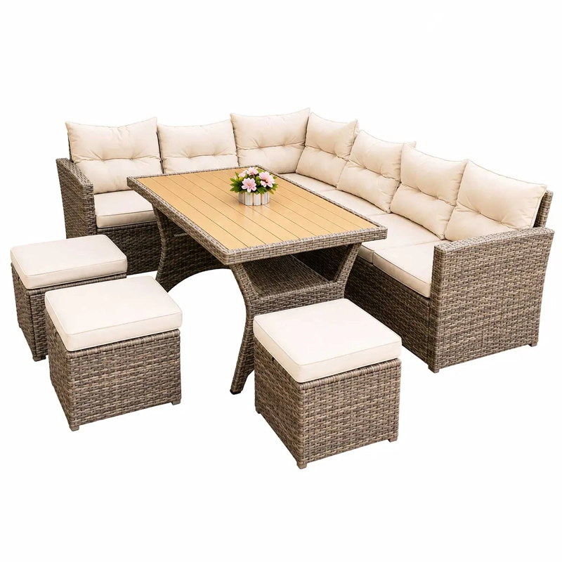 JUEGO DE COMEDOR TERRAZA CATALINA 9 PERSONAS - 2