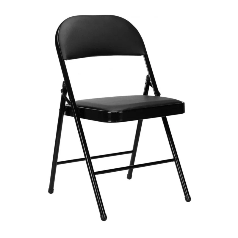 SILLAS PLEGABLE NEGRA PACK 6 METÁLICA ACOLCHADA EVENTOS MATRIMONIO OFERTA - 1