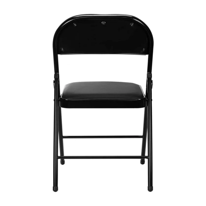 SILLAS PLEGABLE NEGRA PACK 6 METÁLICA ACOLCHADA EVENTOS MATRIMONIO OFERTA - 2