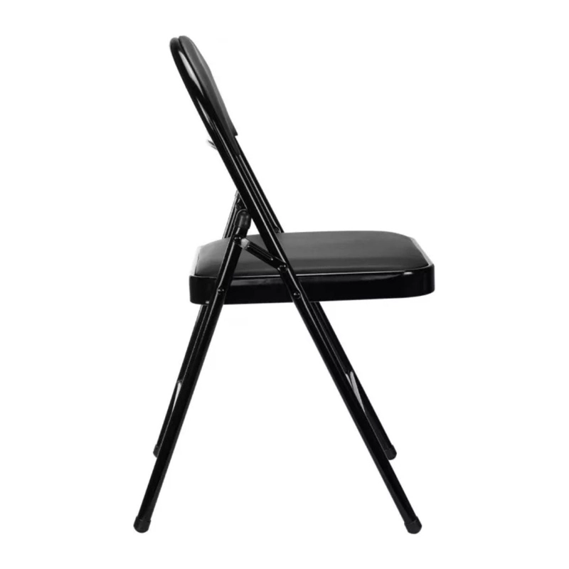 SILLAS PLEGABLE NEGRA PACK 6 METÁLICA ACOLCHADA EVENTOS MATRIMONIO OFERTA - 4