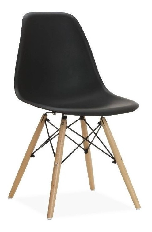 SILLA EAMES DSW COLOR NEGRO, COMEDOR, TERRAZA, BAR, NEGOCIO - 1