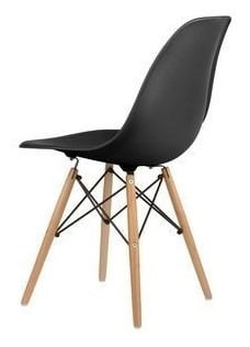 SILLA EAMES DSW COLOR NEGRO, COMEDOR, TERRAZA, BAR, NEGOCIO - 2