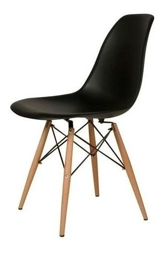 SILLA EAMES DSW COLOR NEGRO, COMEDOR, TERRAZA, BAR, NEGOCIO - 3