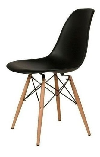 SILLA EAMES DSW COLOR NEGRO, COMEDOR, TERRAZA, BAR, NEGOCIO - 3