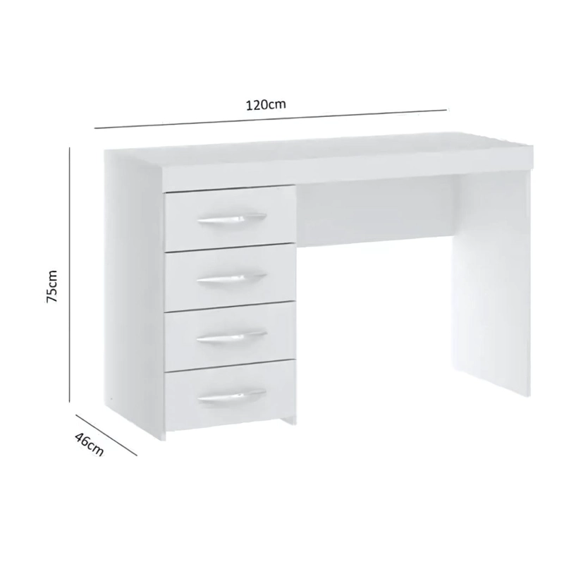 ESCRITORIO TODODESCUENTO 4 CAJONES MDF DORMITORIO MUEBLE CAFE - 2