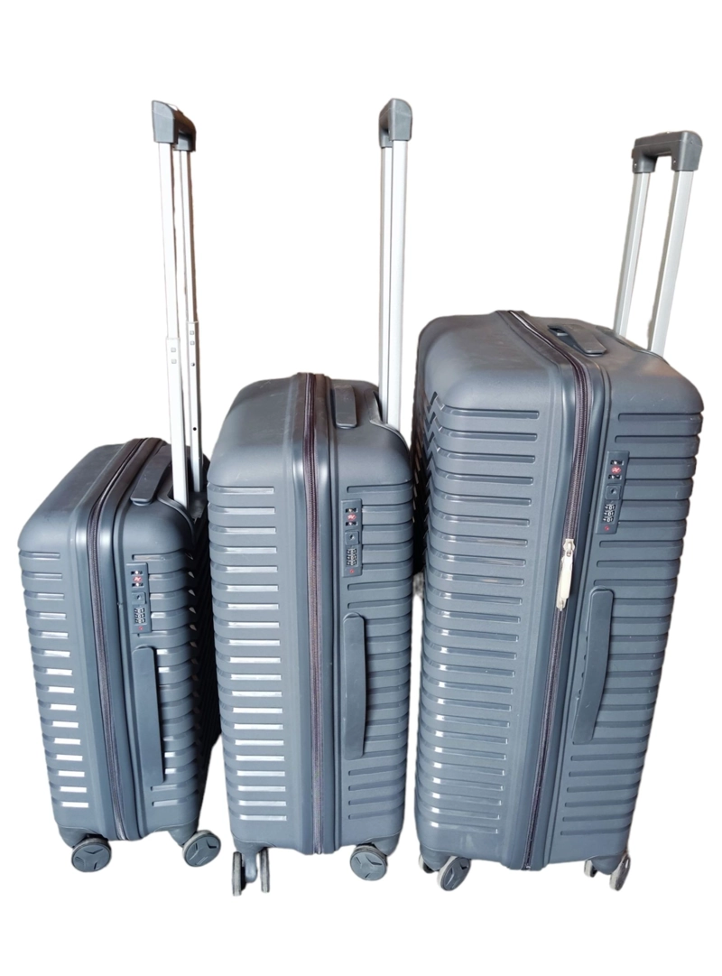 SET 3 MALETAS ABS RUEDAS 360°- PLATA - 1