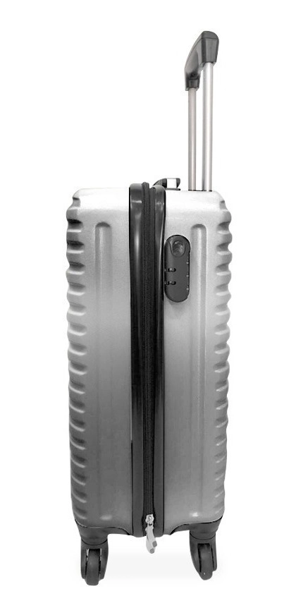 SET 3 MALETAS ABS RUEDAS 360°- PLATA - 4