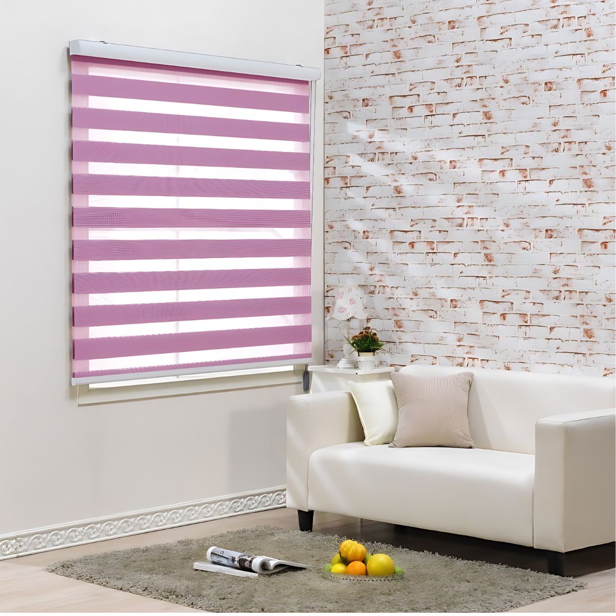 CORTINA ROLLER ZEBRA 140X240CM - ROSADO - 7