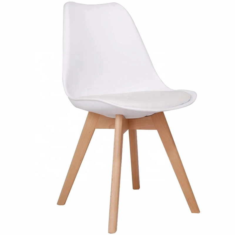 SILLAS TODODESCUENTO TULIP CUERO BLANCO PACK 4 COMEDOR BAR NEGOCIO - 1