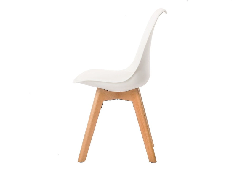 SILLAS TODODESCUENTO TULIP CUERO BLANCO PACK 4 COMEDOR BAR NEGOCIO - 2