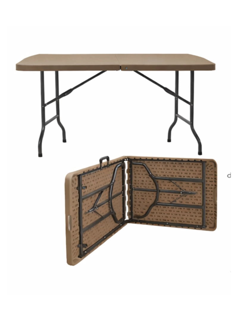 MESA TODODESCUENTO PLEGABLE MALETA 180CM TIPO RATTAN ARMA FÁCIL CAMPING - 2