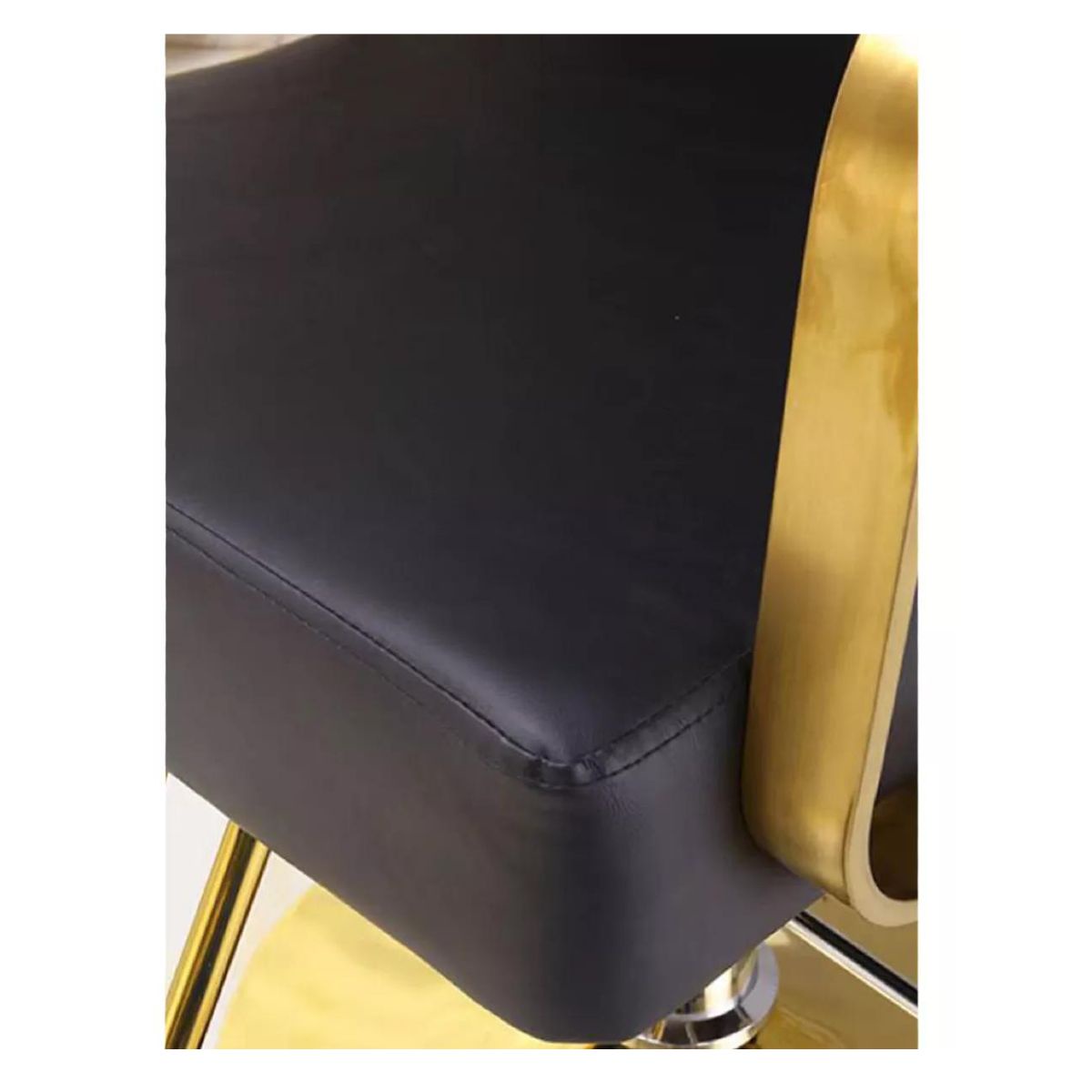SILLA TODODESCUENTO NEGRO/ DORADO BARBERO SALON PELUQUERIA PROFESIONAL VINTAGE - 2