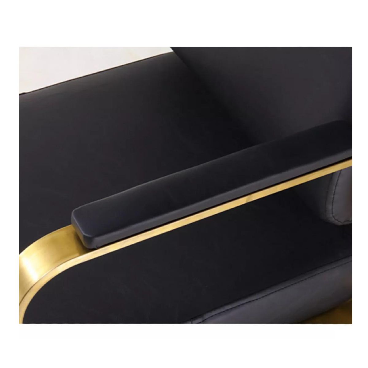 SILLA TODODESCUENTO NEGRO/ DORADO BARBERO SALON PELUQUERIA PROFESIONAL VINTAGE - 5