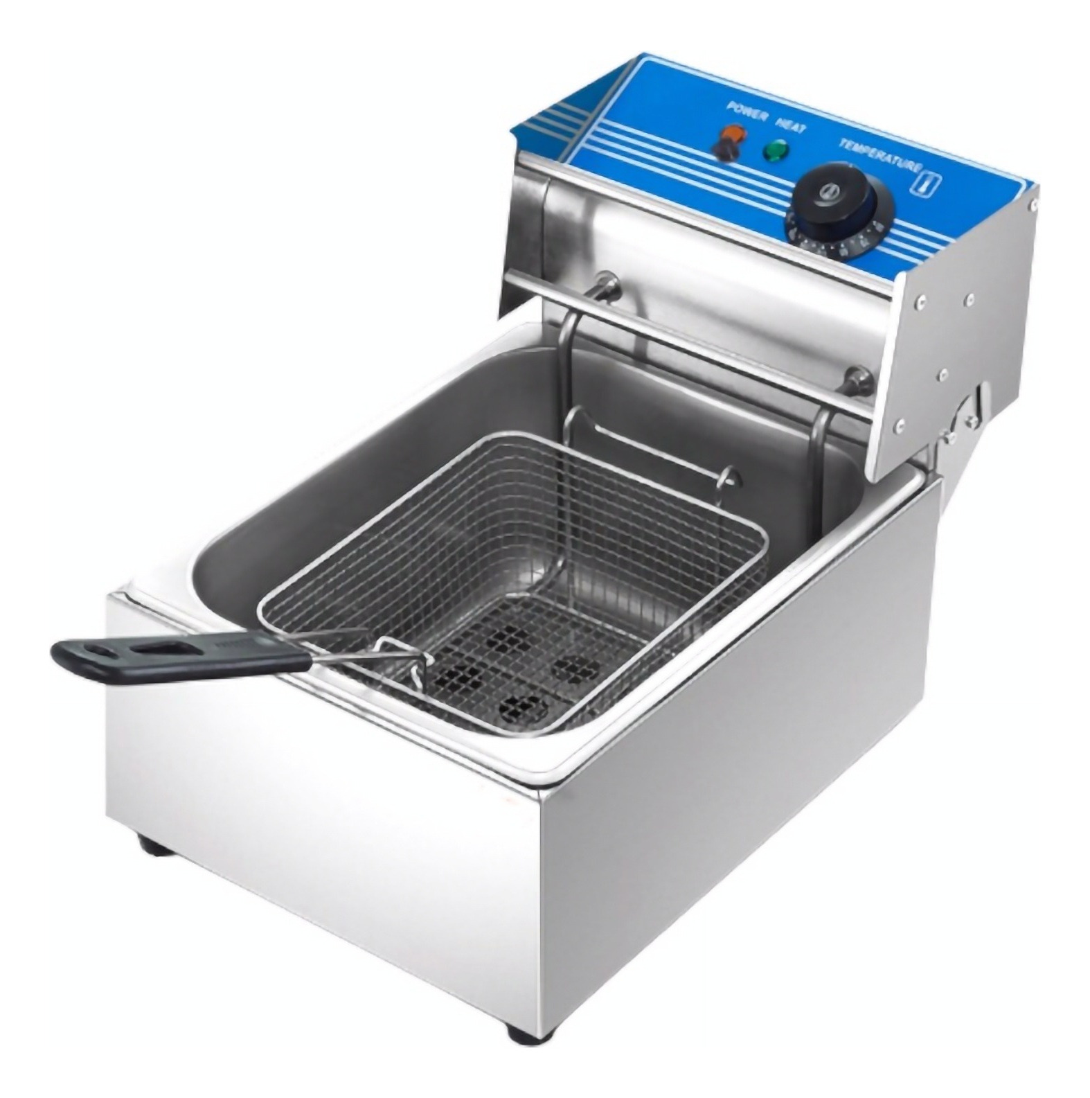 BOZZO FREIDORA BOZZO INDUSTRIAL 1 CANASTO 6L ACERO INOXIDABLE 50 HZ 220V-240V