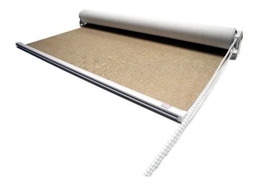 CORTINA ROLLER BLACKOUT TEXTURA 60X240CM - CAFE - 1