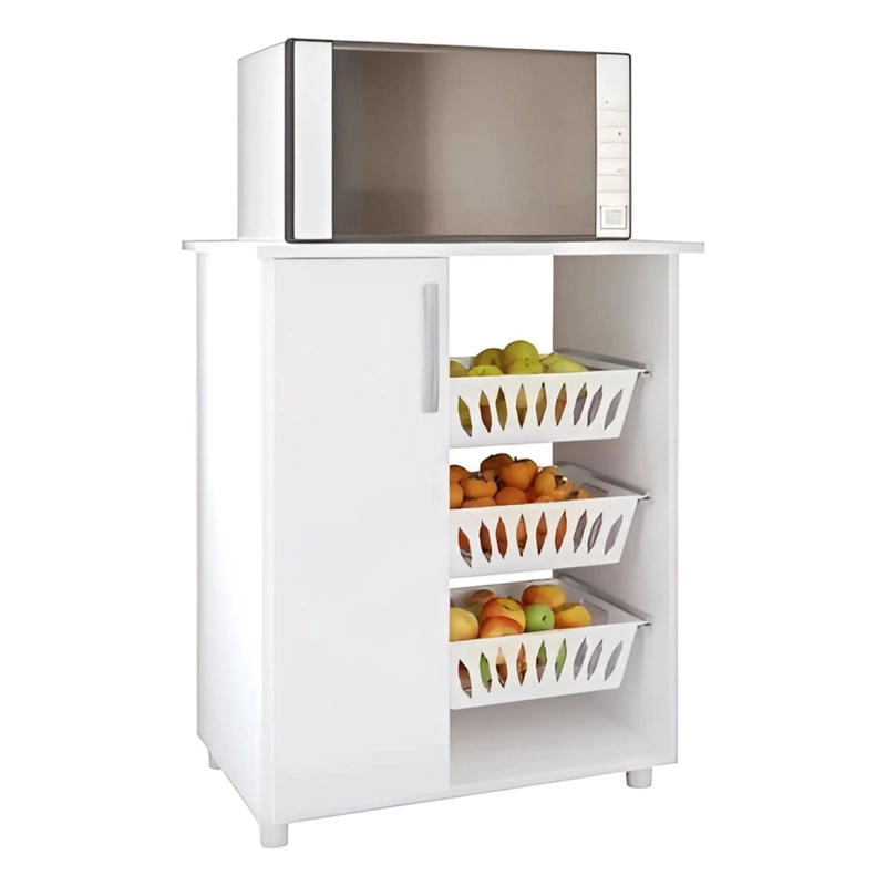 MUEBLE COCINA TODODESCUENTO MADERA BLANCO DESPENSA VERDURAS VERLURO - 1