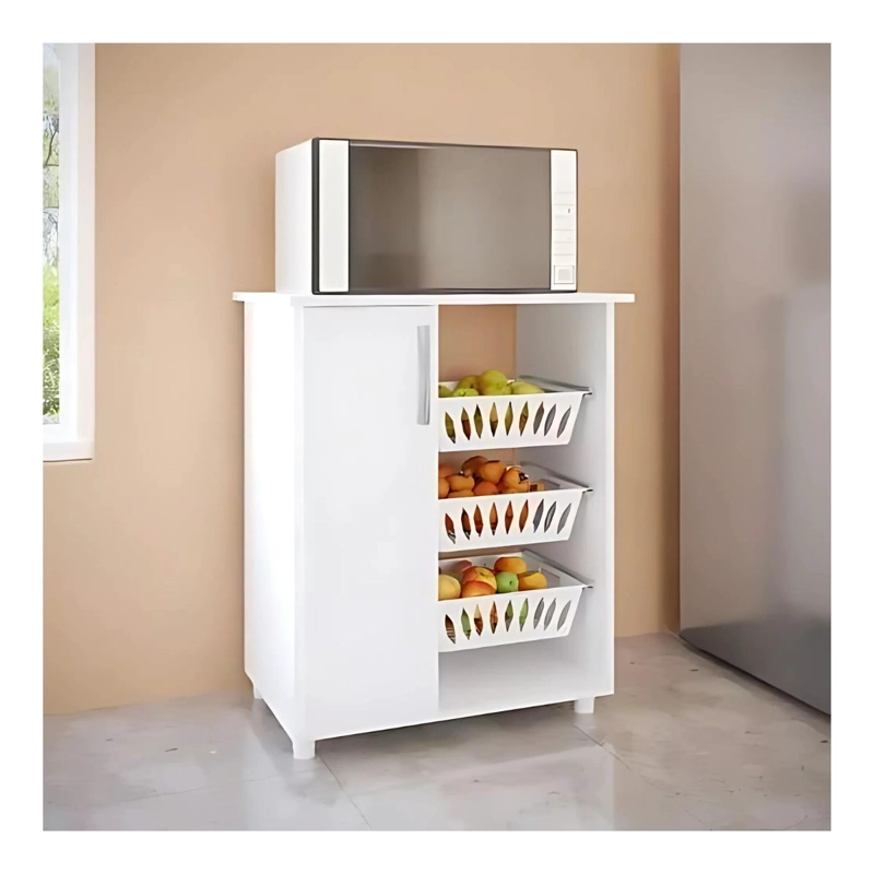 MUEBLE COCINA TODODESCUENTO MADERA BLANCO DESPENSA VERDURAS VERLURO - 4