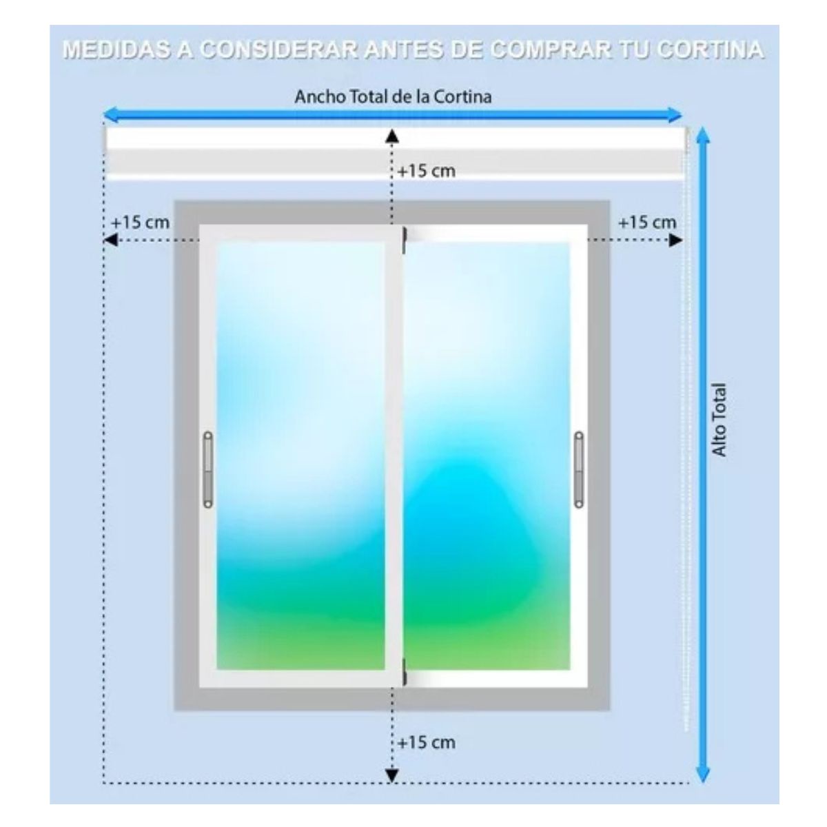 CORTINA ROLLER SCREEN 90X240CM COLORES BLANCO - 5