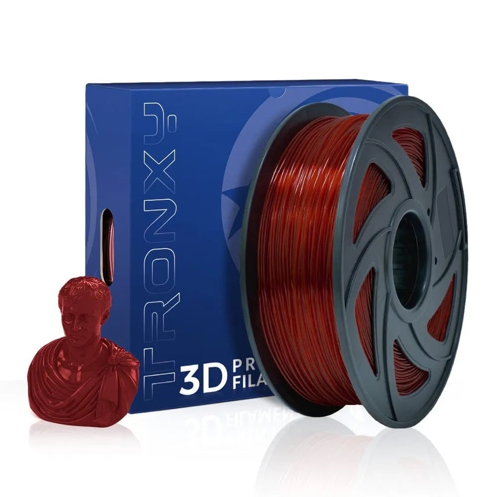 FILAMENTO 3D PETG TRONXY DE 1.75MM 1KG ROJO TRANSPARENTE - 1
