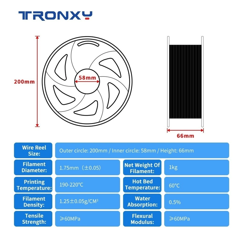 FILAMENTO 3D TRONXY PLA DE 1.75MM Y 1KG AZUL - 4