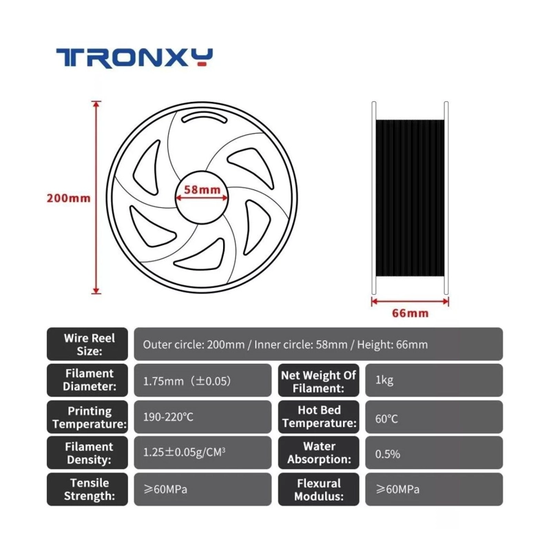 FILAMENTO TRONXY PLA+ AZUL - 8
