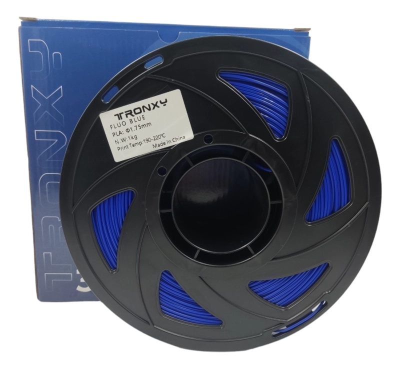 FILAMENTO 3D TRONXY PLA DE 1.75MM Y 1KG AZUL FLUORECENTE - 2