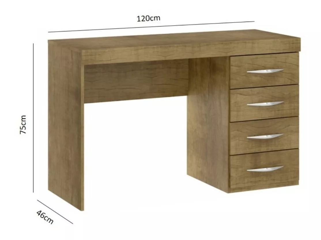 ESCRITORIO 4 CAJONES MDF DORMITORIO MUEBLE - 2