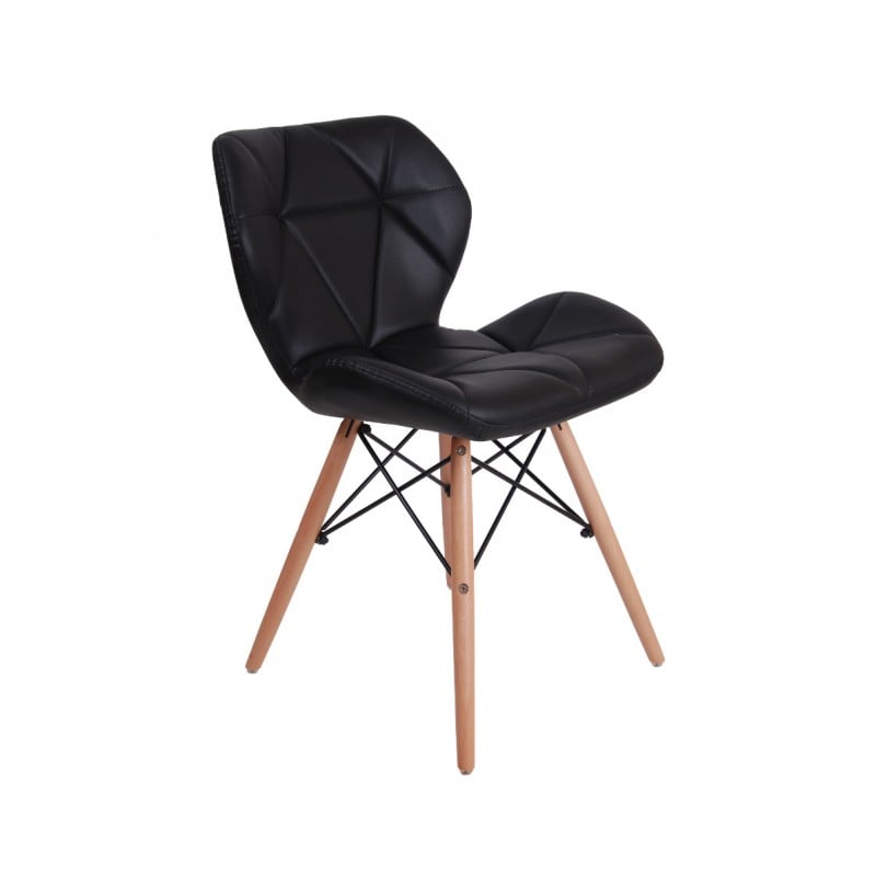 PACK 4 SILLAS EAMES NEGRO/ ACOLCHADAS/ AVIADOR/ MARIPOSA/ COMEDOR TODODESCUENTO - 1