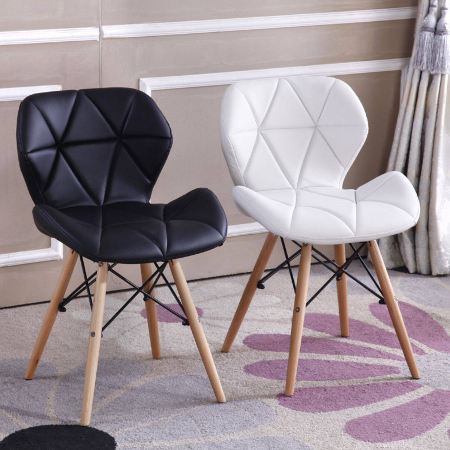 PACK 4 SILLAS EAMES NEGRO/ ACOLCHADAS/ AVIADOR/ MARIPOSA/ COMEDOR TODODESCUENTO - 2