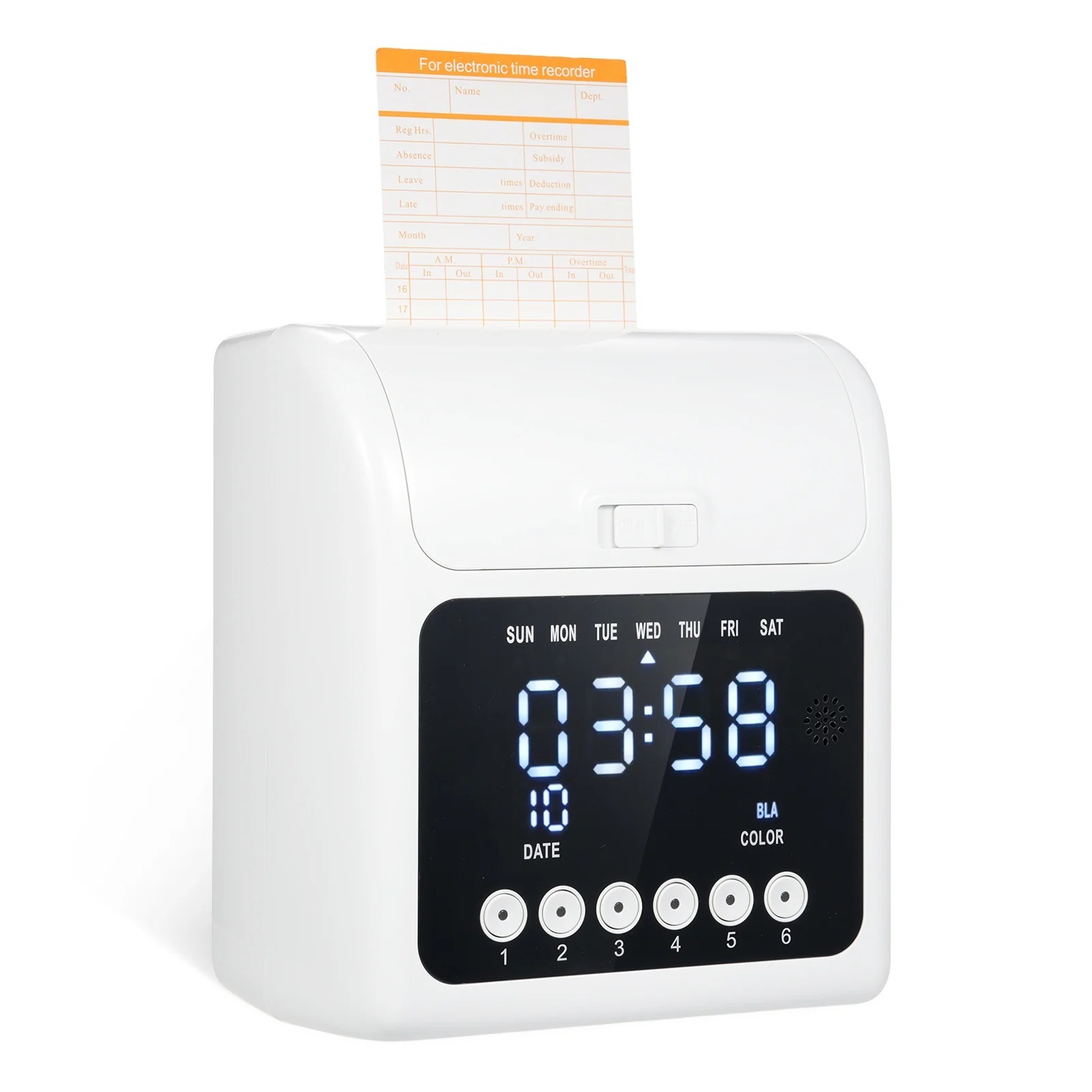 RELOJ CONTROL DE ASISTENCIA TODODESCUENTO CON TARJETERO + 100 TARJETAS - 1
