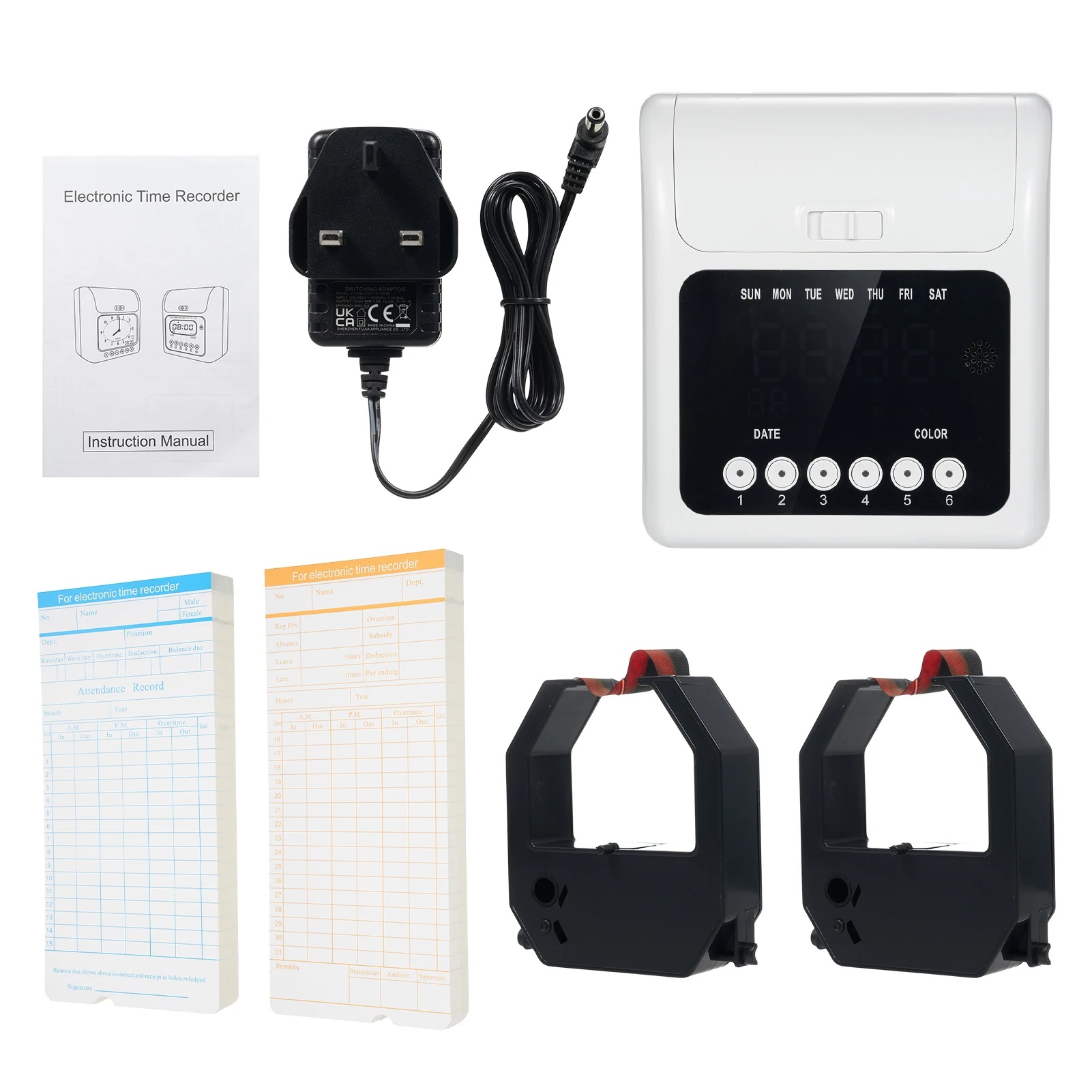 RELOJ CONTROL DE ASISTENCIA TODODESCUENTO CON TARJETERO + 100 TARJETAS - 5