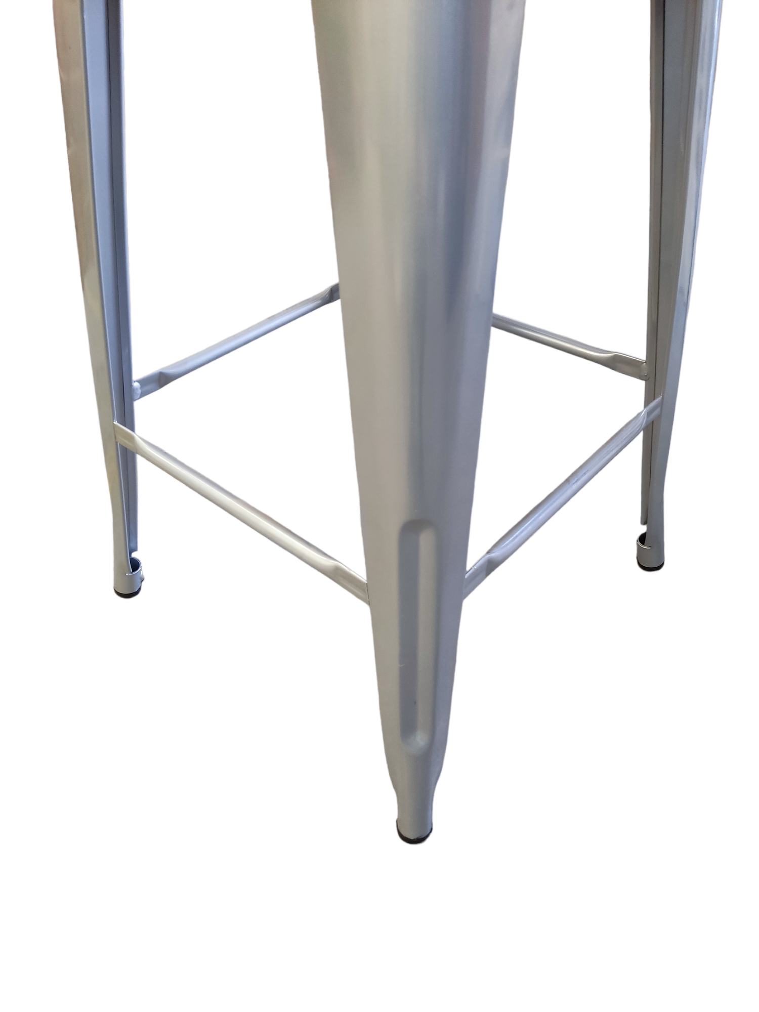 PACK 4 PISOS TOLIX PLATA 66 CM RESPALDO BAJO BASE MADERA TODODESCUENTO - 2