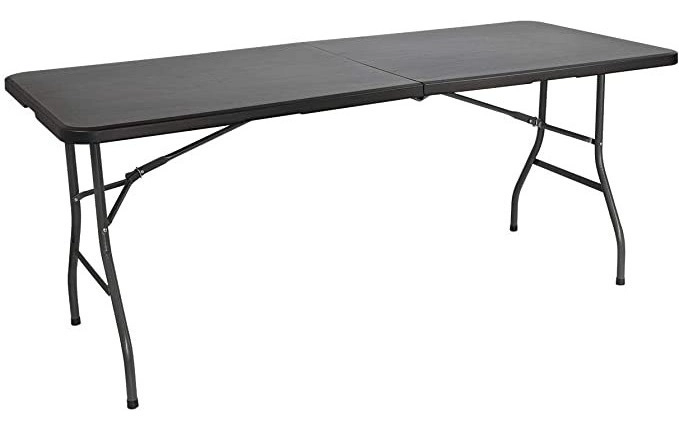 Mesa Plegable Negra 180 cm - 1
