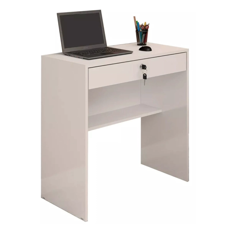 ESCRITORIO UN CAJON BLANCO - 1