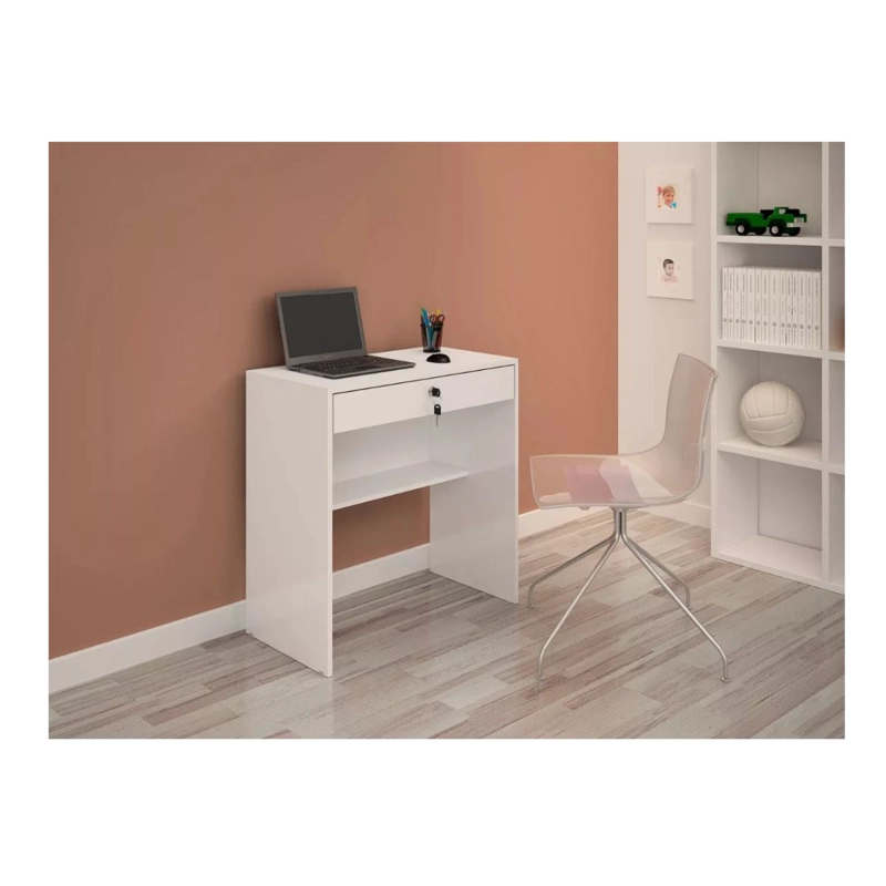 ESCRITORIO UN CAJON BLANCO - 2