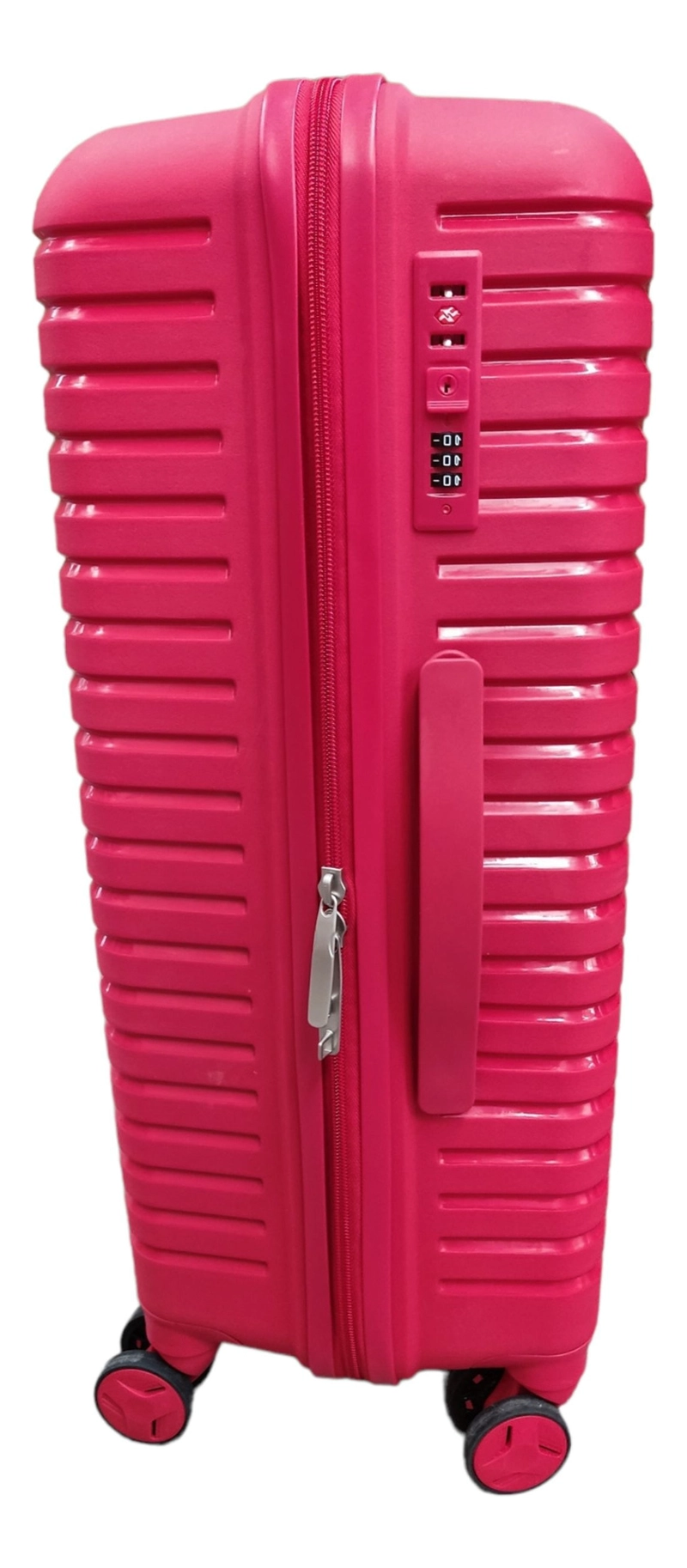 SET 3 MALETAS ABS RUEDAS 360° ROJO - 6