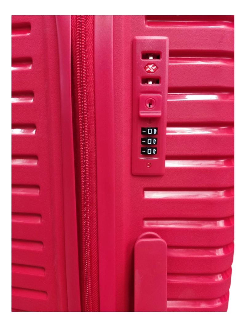 SET 3 MALETAS ABS RUEDAS 360° ROJO - 8